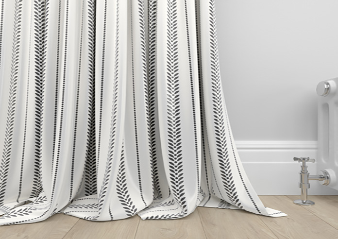 Laurel Stripe, Charcoal - Made to Measure Curtains - Image 6